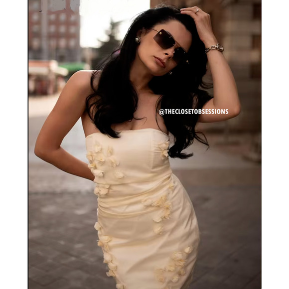 ZARA Strapless Textured Dress NWT - Picture 9 of 16